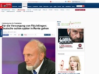 Bild zum Artikel: Forderung des ifo-Präsidenten - Für die Versorgung von Flüchtlingen: Deutsche sollen später in Rente gehen