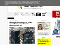 Bild zum Artikel: Deutsche-Bank-Chef zündet vor Schreck eigenes Büro an, als er 'Razzia in Konzernzentrale' liest