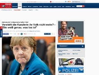 Bild zum Artikel: Interview mit Politikwissenschaftler Falter - Versteht die Kanzlerin ihr Volk nicht mehr? - 'Sie weiß genau, was los ist'