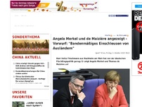 Bild zum Artikel: Angela Merkel und de Maizière angezeigt - Vorwurf: 'Bandenmäßiges Einschleusen von Ausländern'