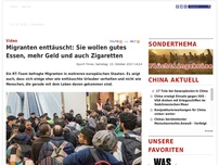 Bild zum Artikel: Migranten enttäuscht: Sie wollen gutes Essen, mehr Geld und auch Zigaretten
