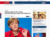 Bild zum Artikel: „Definitiv“ - Kanzlerin gibt ihr Wort: Keine Steuererhöhungen wegen Flüchtlingskrise