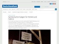 Bild zum Artikel: Deutschlandfunk | Aktuell | Symbolischer Galgen für Merkel und Gabriel