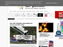 Bild zum Artikel: Bus voller Akrobaten überschlägt sich viermal und fährt weiter