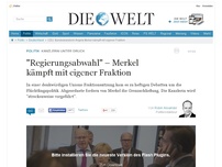 Bild zum Artikel: Kanzlerin unter Druck: 'Regierungsabwahl' – Merkel kämpft gegen eigene Fraktion