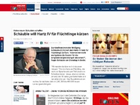 Bild zum Artikel: Keine neuen Schulden schaffen - Schäuble will Hartz IV für Flüchtlinge kürzen