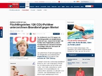 Bild zum Artikel: Aufstand weitet sich aus - 126 CDU-Politiker unterzeichnen Brandbrief gegen Merkel