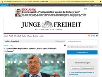 Bild zum Artikel: CDU-Politiker: Asylkritiker können „dieses Land jederzeit verlassen“