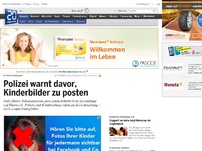 Bild zum Artikel: Facebook-Kampagne: Polizei warnt davor, Kinderbilder zu posten