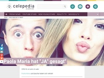 Bild zum Artikel: OMG – Paola Maria und Sascha sind VERLOBT!