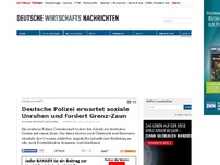 Bild zum Artikel: Deutsche Polizei erwartet soziale Unruhen und fordert Grenz-Zaun