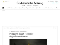 Bild zum Artikel: Pegida-Jahrestag: Tausende Dresdner demonstrieren gegen Pegida