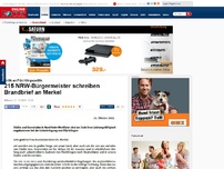 Bild zum Artikel: 'Ende der Leistungsfähigkeit' - 215 NRW-Bürgermeister schreiben Brandbrief an Merkel