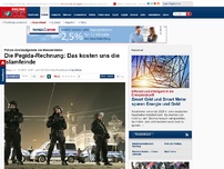 Bild zum Artikel: Polizei-Großaufgebote bei Massendemo - Die Pegida-Rechnung: Das kosten uns die Islamfeinde