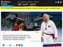 Bild zum Artikel: Marty McFly und Doc Brown besuchen Jimmy Kimmel – das Internet dreht durch