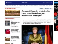 Bild zum Artikel: Compact-Magazin erklärt: „So kann man Merkel wegen Hochverrat anzeigen“