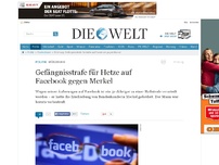 Bild zum Artikel: Würzburg: Gefängnisstrafe für Hetze auf Facebook gegen Merkel