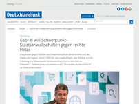Bild zum Artikel: Deutschlandfunk | Aktuell | Gabriel will Schwerpunkt-Staatsanwaltschaften gegen rechte Hetze