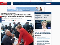 Bild zum Artikel: Deutliche Worte des Finanzministers - Wendet er sich gegen Merkel? Schäuble beklagt „dramatisch“ schlechte Stimmung