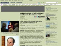 Bild zum Artikel: Wirtschaft - Migrationsforscher Bauböck: 'In zehn Jahren wird man Kanzlerin Merkel dankbar sein'