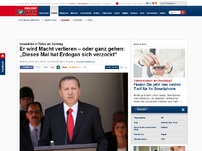 Bild zum Artikel: Neuwahlen in Türkei am Sonntag - Er wird Macht verlieren – oder ganz gehen: „Dieses Mal hat Erdogan sich verzockt“