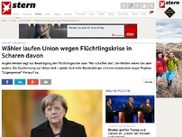 Bild zum Artikel: stern-RTL-Wahltrend: Wähler laufen Union wegen Flüchtlingskrise in Scharen davon