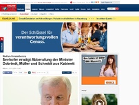Bild zum Artikel: Streit um Grenzsicherung - Seehofer erwägt Abberufung der Minister Dobrindt, Müller und Schmidt aus Kabinett