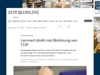 Bild zum Artikel: Lammert droht mit Ablehnung von TTIP
