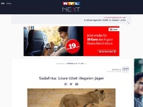 Bild zum Artikel: Südafrika: Löwe tötet illegalen Jäger
