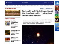 Bild zum Artikel: Rücksicht auf Flüchtlinge: Sankt-Martins-Fest soll in 'Lichterfest' umbenannt werden