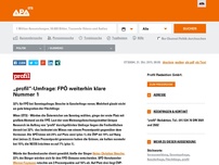 Bild zum Artikel: „profil“-Umfrage: FPÖ weiterhin klare Nummer 1