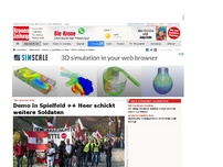 Bild zum Artikel: Demo in Spielfeld ++ Heer schickt weitere Soldaten