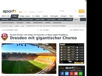 Bild zum Artikel: Dynamo Dresden mit gigantischer Choreografie