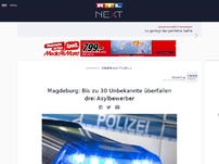 Bild zum Artikel: Magdeburg: Bis zu 30 Unbekannte überfallen drei Asylbewerber