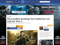 Bild zum Artikel: Mark Ruffalo bestätigt Tom Hiddleston als Loki für Thor 3!