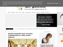 Bild zum Artikel: Einziger anwesender Syrer auf Syrien-Friedenskonferenz in Wien serviert Häppchen