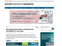 Bild zum Artikel: Merkel befürchtet militärische Konflikte in Europa