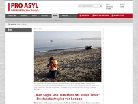 Bild zum Artikel: „Man sagte uns, das Meer sei voller Toter“ – Bootskatastrophe vor Lesbos