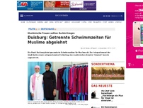 Bild zum Artikel: Duisburg: Getrennte Schwimmzeiten für Muslime abgelehnt