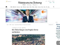 Bild zum Artikel: Regensburg: Wie flinke Bürger eine Pegida-Demo verhindern
