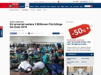 Bild zum Artikel: Zustrom ungebremst - EU erwartet weitere 3 Millionen Flüchtlinge bis Ende 2016