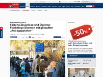 Bild zum Artikel: Innenministerium warnt - Falsche Zeugnisse und Diplome: Flüchtlinge kommen mit gekauften „Antragspaketen“