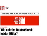 Bild zum Artikel: Er war immer da - Wie echt ist der letzte Hitler Deutschlands?