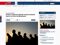 Bild zum Artikel: 'Das grenzt an Hetze' - Eklat in Sachsen-Anhalt: Lehrerverband warnt vor Sex mit Muslimen