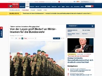 Bild zum Artikel: 'Stehen solchen Gedanken offen gegenüber' - Von der Leyen prüft Bedarf von Militär-Imamen für die Bundeswehr?