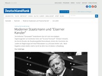 Bild zum Artikel: Deutschlandfunk | Nachrufe | Moderner Staatsmann und 'Eiserner Kanzler'