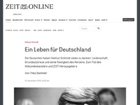 Bild zum Artikel: Helmut Schmidt: Ein Leben für Deutschland