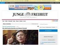 Bild zum Artikel: Die zehn besten Sprüche von Helmut Schmidt