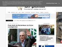 Bild zum Artikel: Nächster Rücktritt in WM-Affäre: Kaiser Franz Beckenbauer dankt ab
