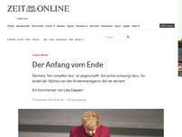 Bild zum Artikel: Angela Merkel: Der Anfang vom Ende